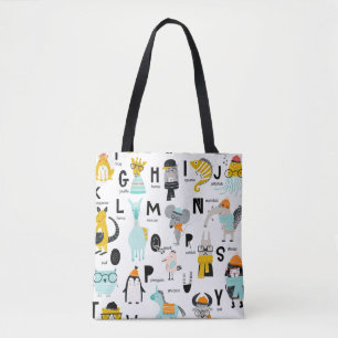 Tote Bag Alphabet animal mignon   Certains Ont Des Casquett