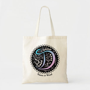 Tote Bag Alphabet D Monogramme écriture manuscrite