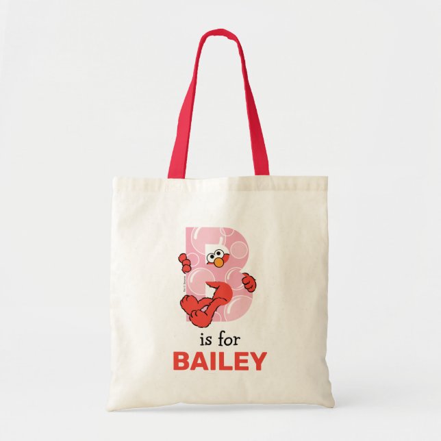 Tote Bag Alphabet d'Elmo | B Bulles (Devant)