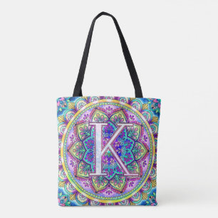 Tote Bag Alphabet K mandala