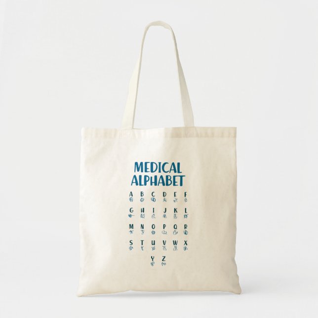 Tote Bag Alphabet Médical (Devant)