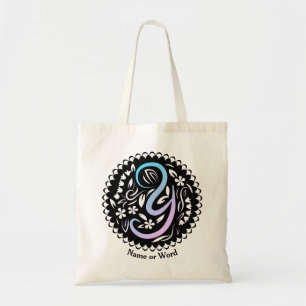 Tote Bag Alphabet Y Monogramme écriture manuscrite