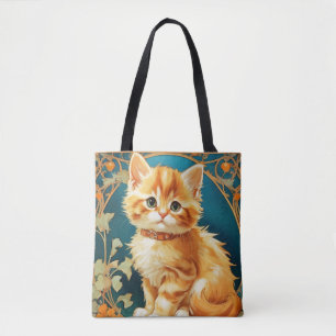 Tote Bag Alphonse Mucha Art Nouveau Chat