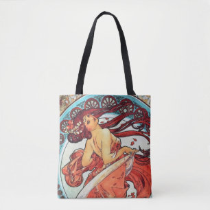 Tote Bag Alphonse Mucha Danse Vintage Art Nouveau peinture