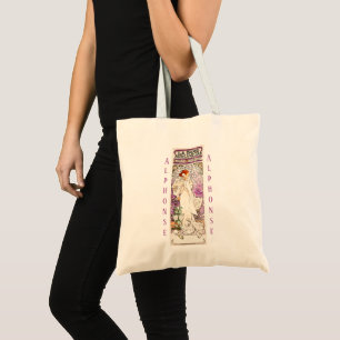 Tote Bag Alphonse Mucha La Dame 1896 Art Nouveau Vintage