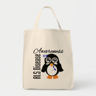 Tote Bag ALS Disease Aware Penguin