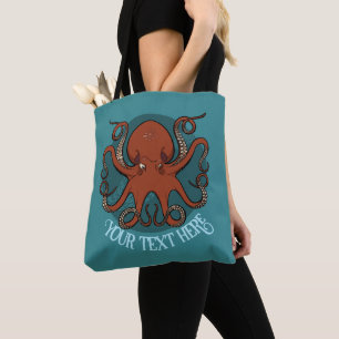 Tote Bag Alternative Octopus Artwork Ajoutez Votre Texte De