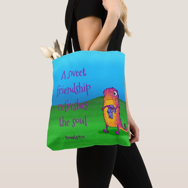 Tote Bag Alto le monstre, w/quote fourre-tout (De près)