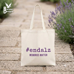Tote Bag Alzheimer Sensibilisation Mot-clic Finir Alzheimer