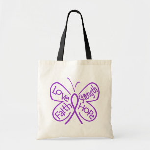 Tote Bag Alzheimers Disease Butterfly Inspiring Words