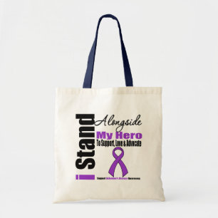 Tote Bag Alzheimers Disease I Stand Alongside My Hero