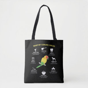 Tote Bag Amant doué drôle d'oiseau de Sun Conure