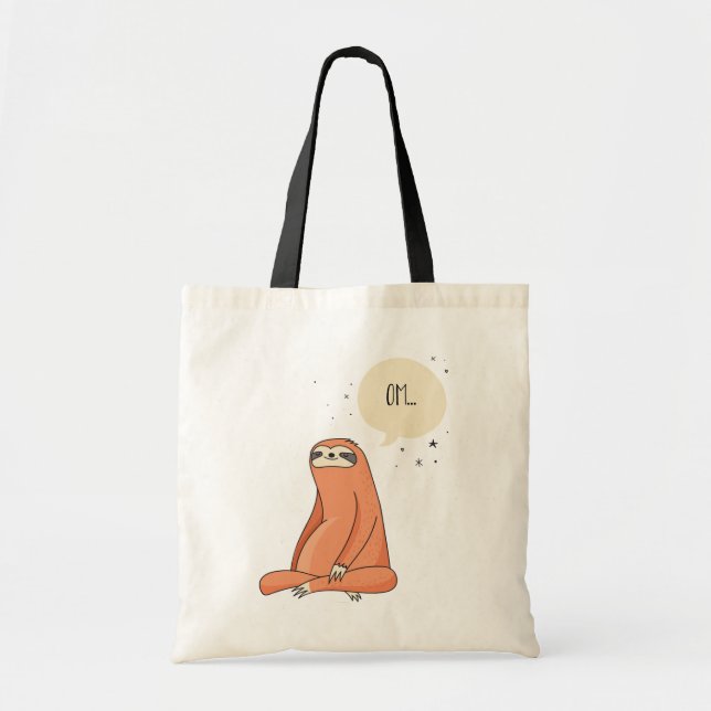 Tote Bag Amant drôle de paresse de yoga de paresse (Devant)