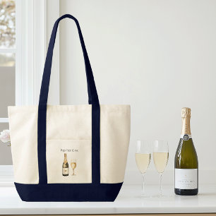 Tote Bag Amateur de Champagne avec Citation Drôle