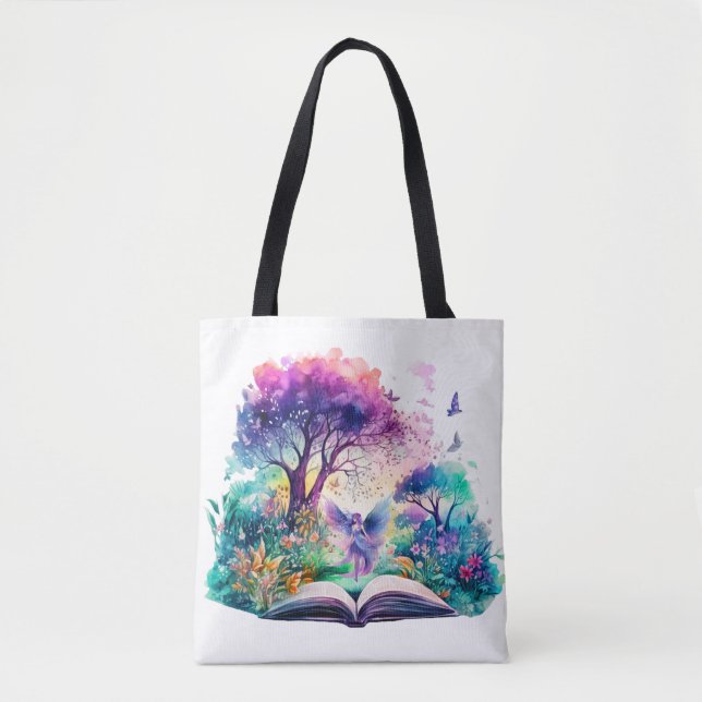 Tote Bag Amateur de livres de fantasy Fée (Devant)