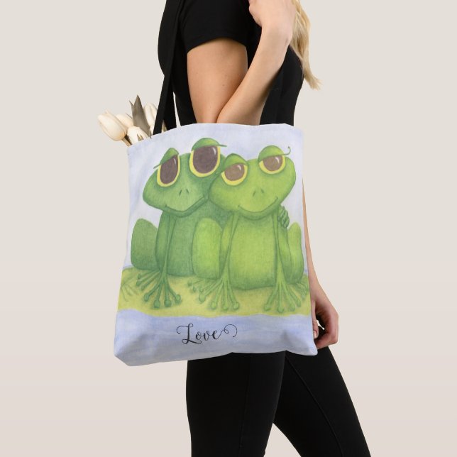 Tote Bag Amateurs adorables de grenouilles (De près)