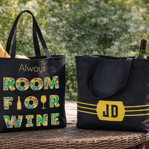 Tote Bag Amateurs de vin colorés et drôles