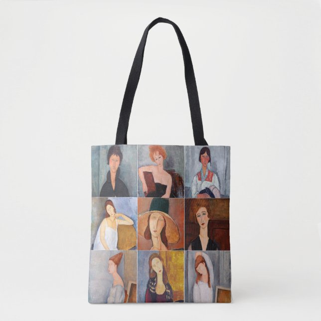 Tote Bag Amedeo Modigliani - Collage de chefs-d'oeuvre (Devant)
