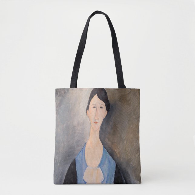 Tote Bag Amedeo Modigliani - Jeune femme en bleu (Devant)