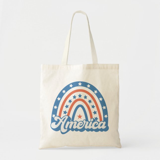Tote Bag America Boho Retro (Devant)