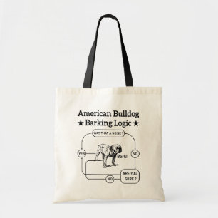Tote Bag Américain Bulldog Logique Chiens Amoureux Chiot