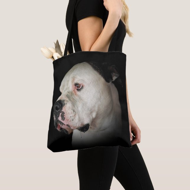 Tote Bag American Bull Dog Portrait (De près)