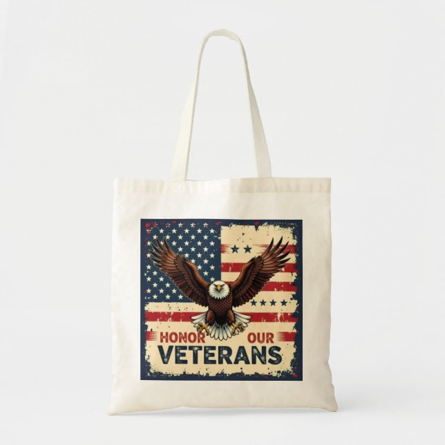 Tote Bag American Eagle Honor Our Veterans    (Devant)