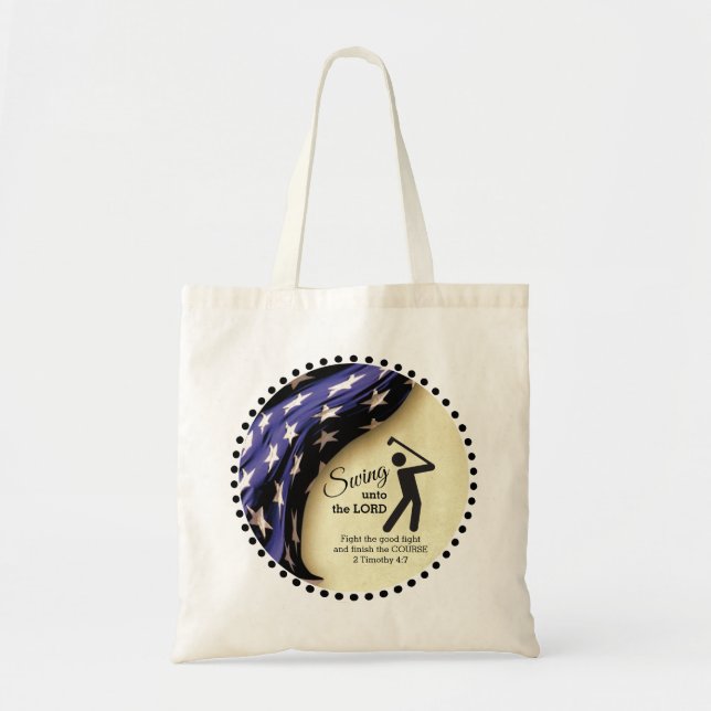 Tote Bag American Flag Golf (Devant)