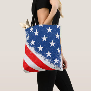 Tote Bag American Flag Shirt USA Patriotique Star Stripes
