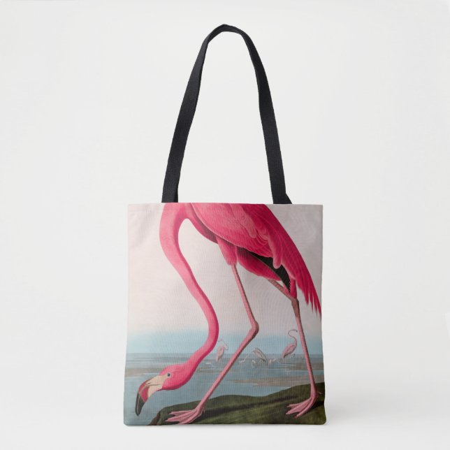 Tote Bag American Flamant rose Birds of America Audubon Imp (Devant)