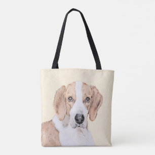 Tote Bag American Foxhound Painting - Joli art original chi