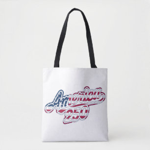 Tote Bag Amérique 250 Drapeau Script Semiquincentennial Des