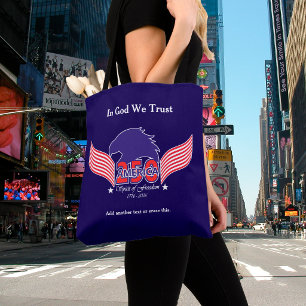 Tote Bag Amérique 250e-Esprit de liberté-Bleu-Texte modifia