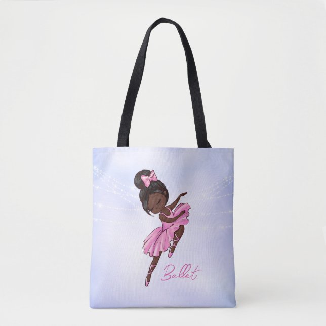 Tote Bag Amérique africaine Ballerina Purple Ballet Dance (Devant)
