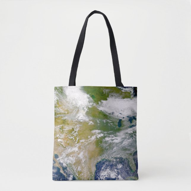 Tote Bag Amérique Du Nord Avec Fumée Visible Dans Les Endro (Devant)