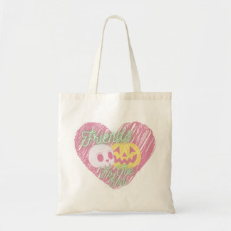Tote Bag Amis à la fin, fantôme et crâne