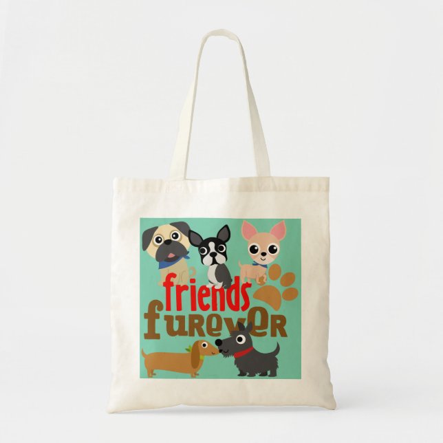 Tote Bag Amis Chiens Furever Chiens Chiens Chiens Chiens Ch (Devant)