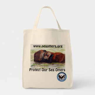 Tote Bag Amis du coton organique Fourre-tout de loutre de