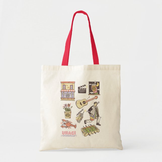 Tote Bag AMIS™ | Graphique d'icônes de dessin (Devant)