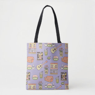 Tote Bag AMIS™   Motif d'icône violet