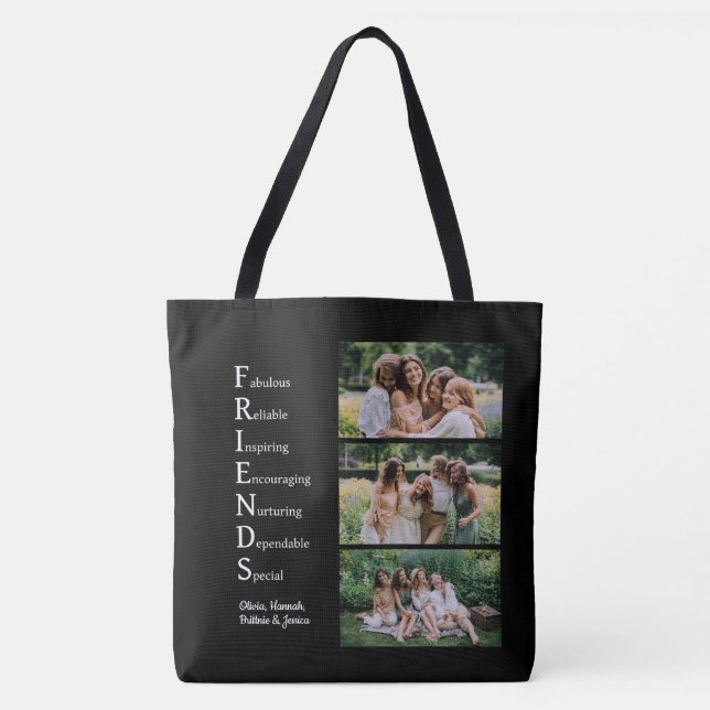 Tote Bag AMIS Photo personnalisée (Devant)