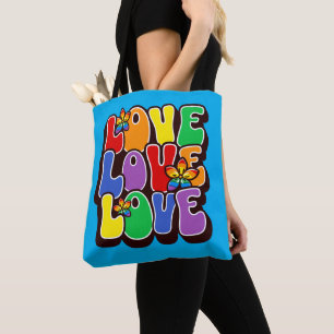 Tote Bag Amour arc-en-ciel