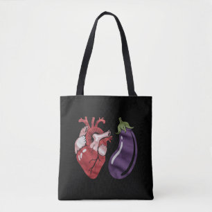 Tote Bag Amour Aubergine Drôle Fierté Gay Humour LGBTQ Blag