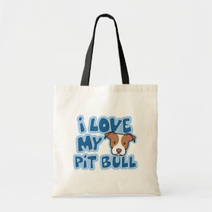 Tote Bag Amour de Kawaii I mon pitbull
