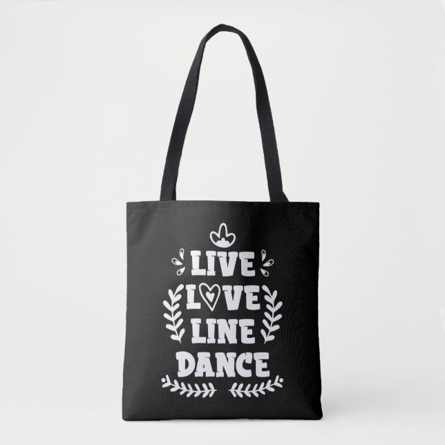 Tote Bag Amour de la danse de la ligne country Danseur de l (Devant)