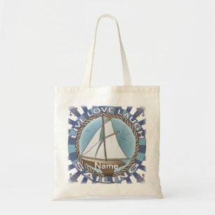 Tote Bag Amour de voilier à voile