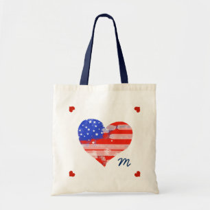 Tote Bag amour des États-Unis cœur