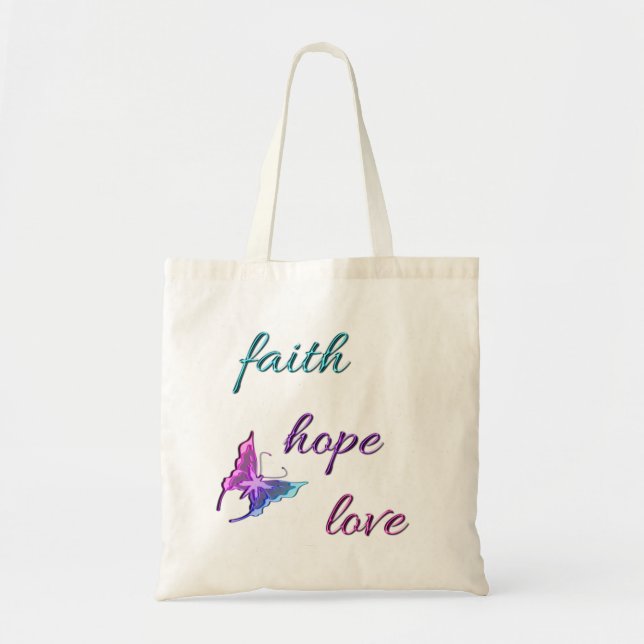 Tote Bag Amour d'espoir de foi (Devant)