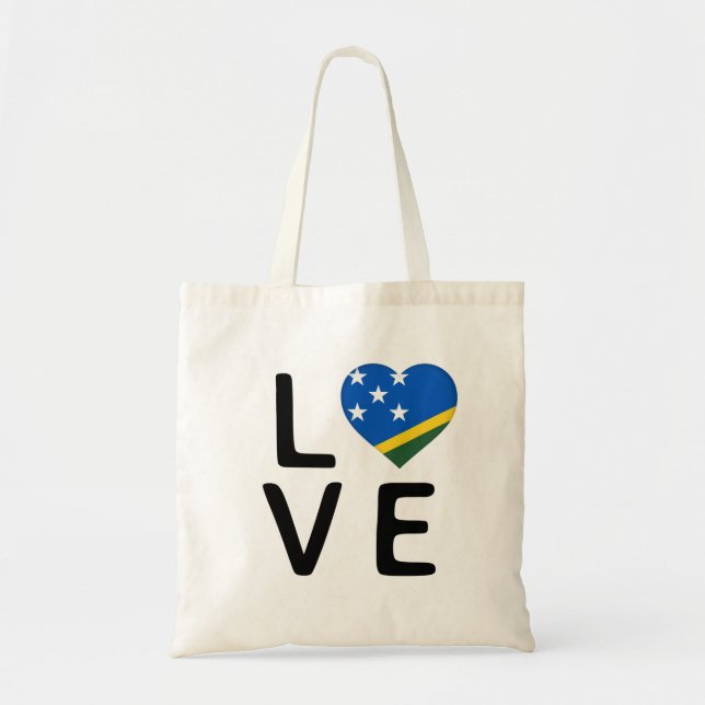 Tote Bag Amour - Drapeau des Îles Salomon (Devant)