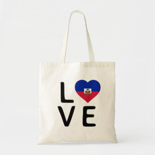 Tote Bag Amour - Drapeau Haïti